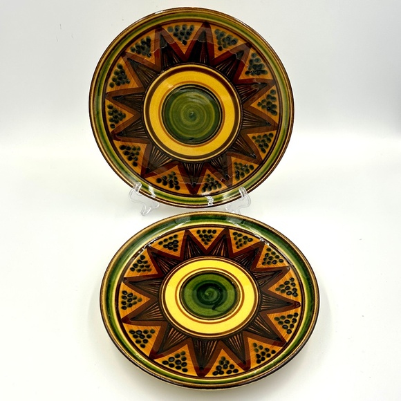 Set of 2 Vtg Arnold Zahner Rheinfelden Small 8" Plates MCM decor - Picture 1 of 8